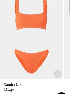 Hunza G Orange Textured Square-Neck Bikini. Worn a few times no defects.